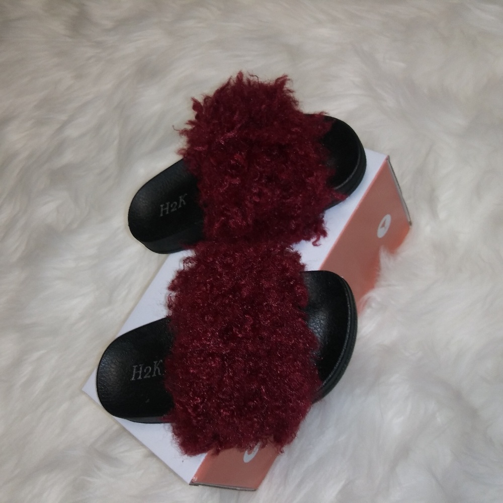 Children's Fluffy Fur Slides